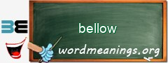 WordMeaning blackboard for bellow